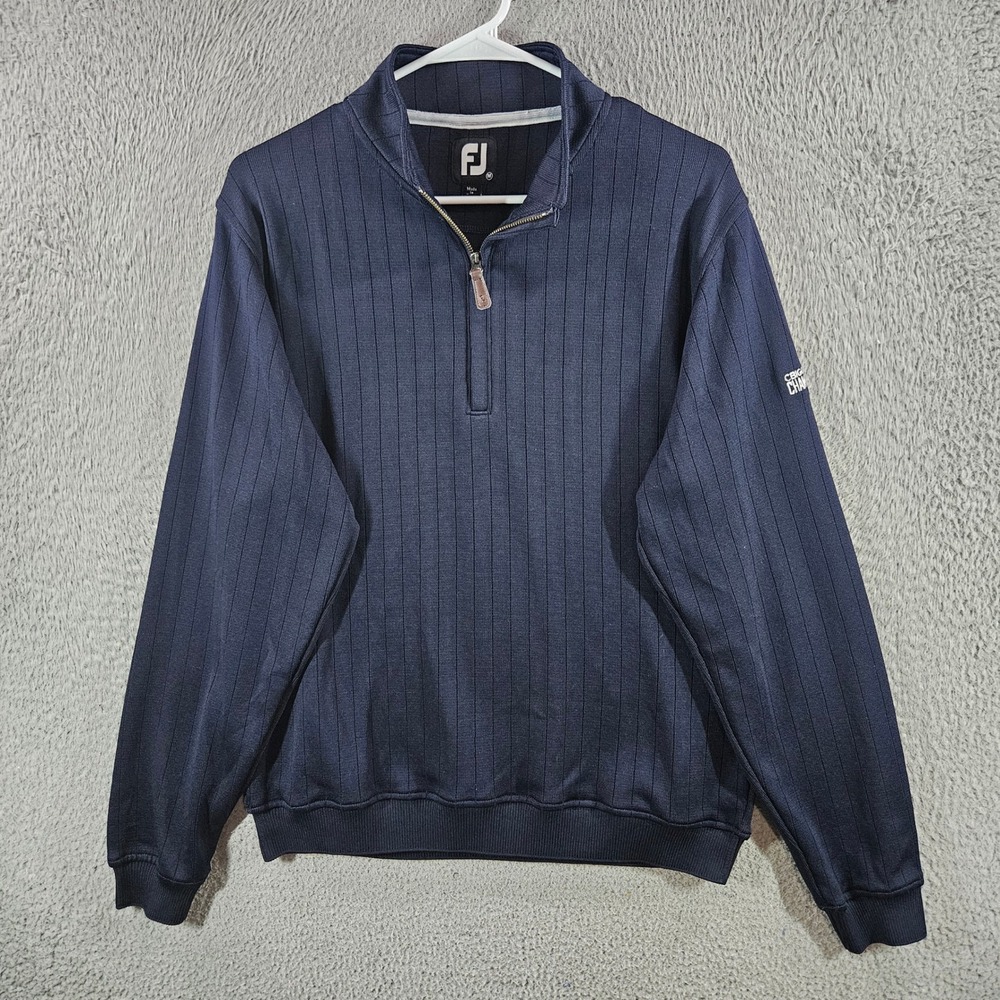 FootJoy Mens Navy Ribbed 1/4 Zip Pullover CBIGG Championship Series 2019 Medium